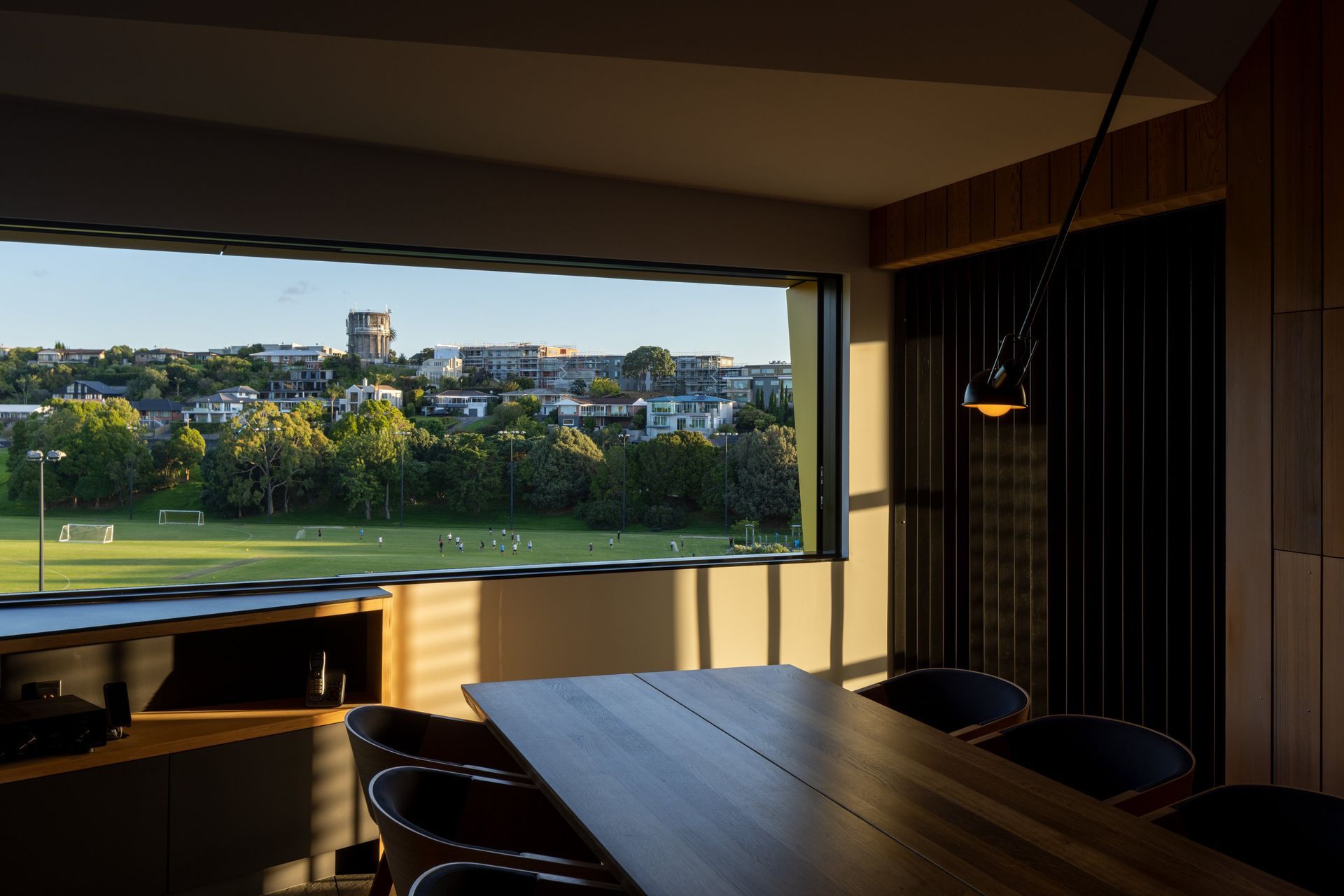 The home enjoys expansive views.