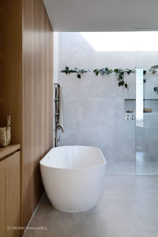 A creeping plant adds a biophilic element, bringing the outside in.