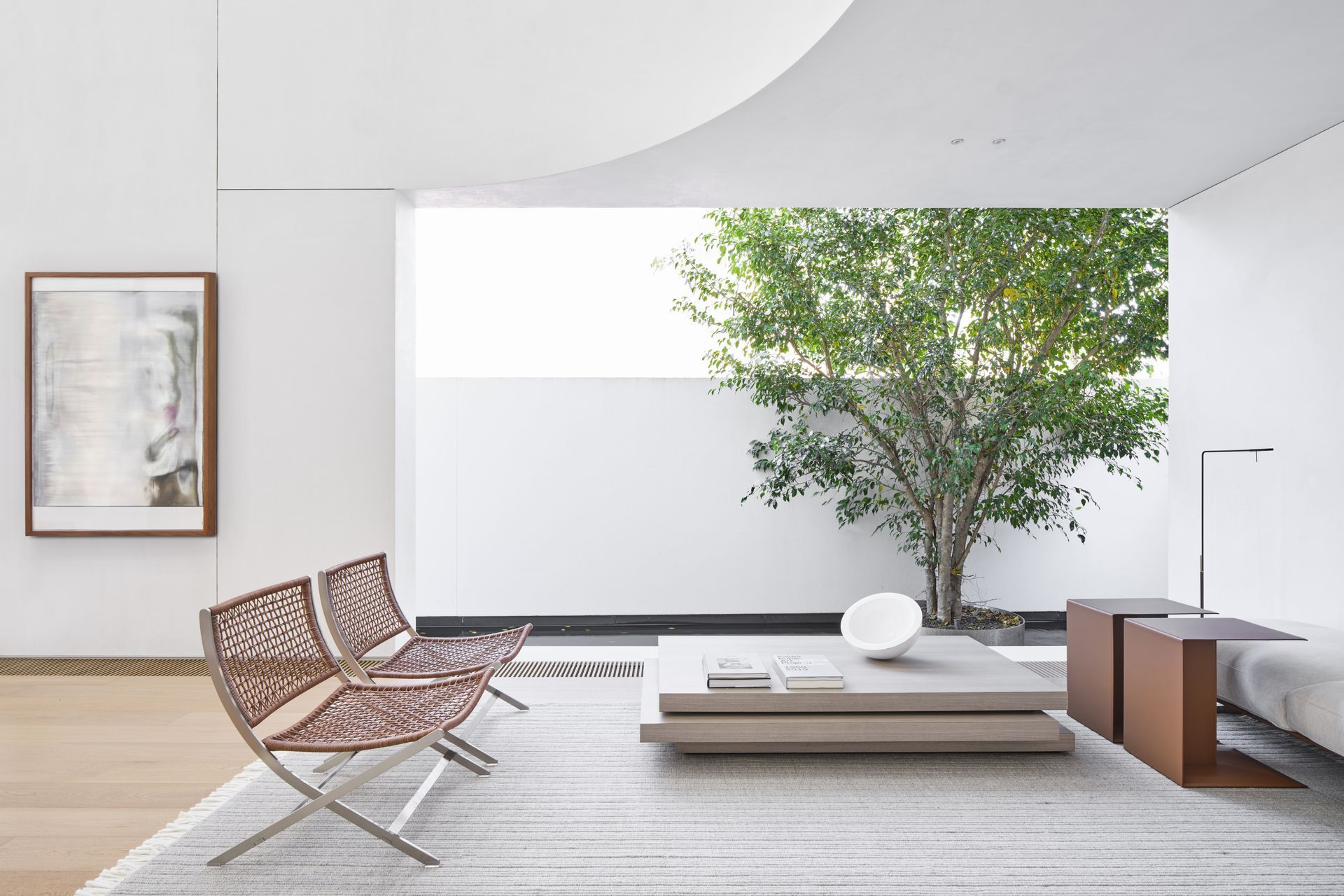 The new living space transitions seamlessly to the narrow pool at the rear of the property.