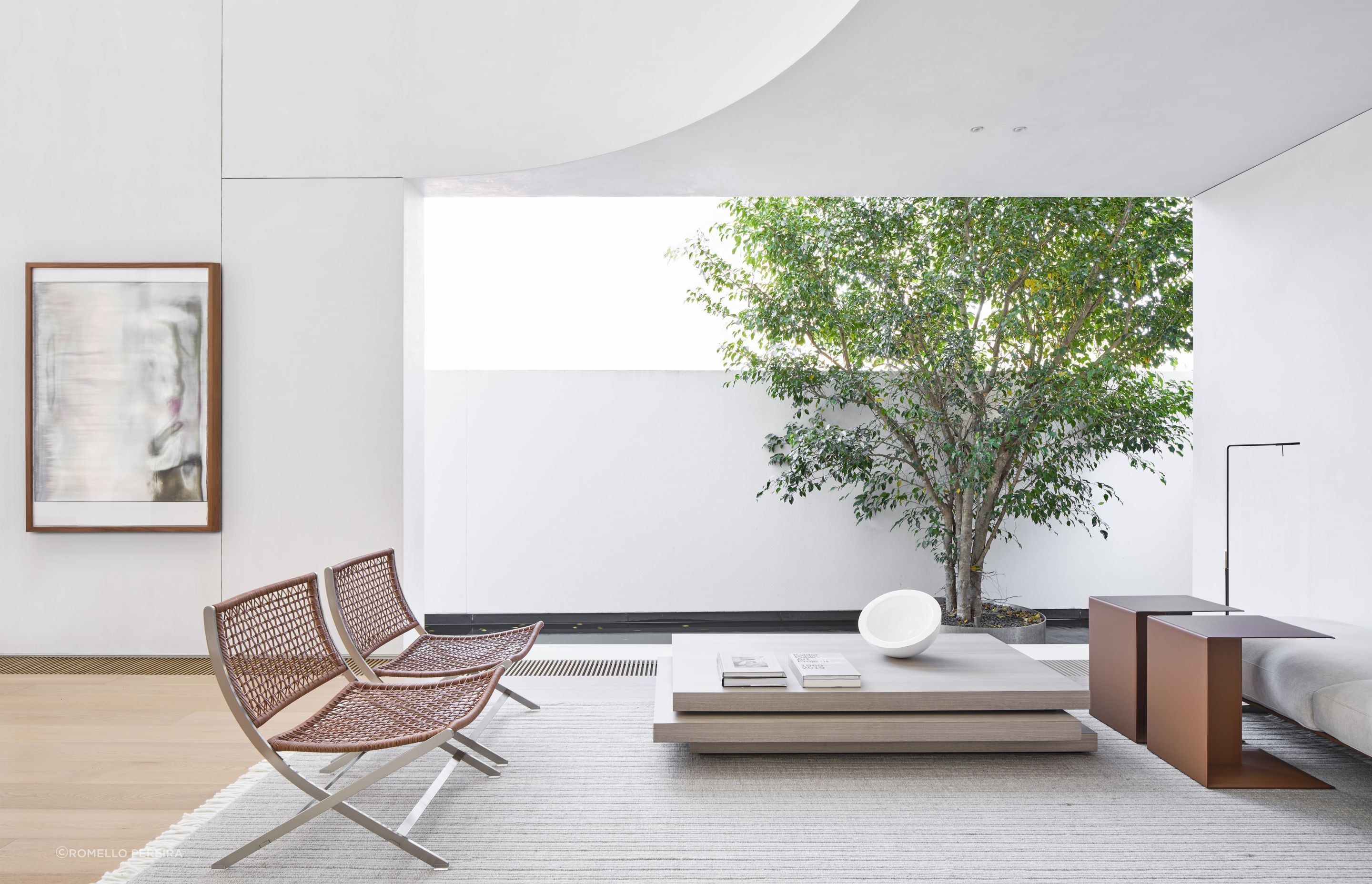 The new living space transitions seamlessly to the narrow pool at the rear of the property.