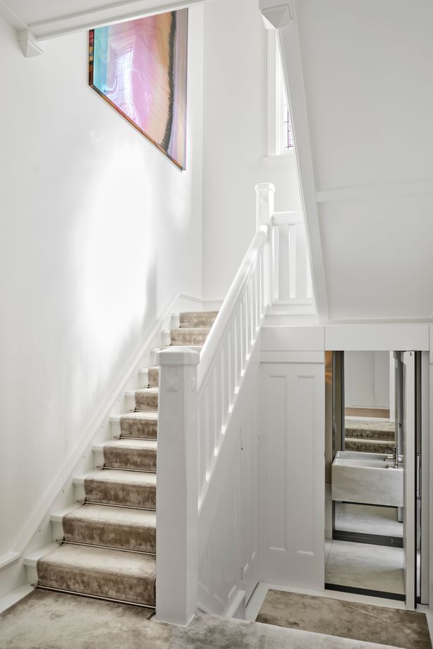 The home's original stairwell was revitalised.