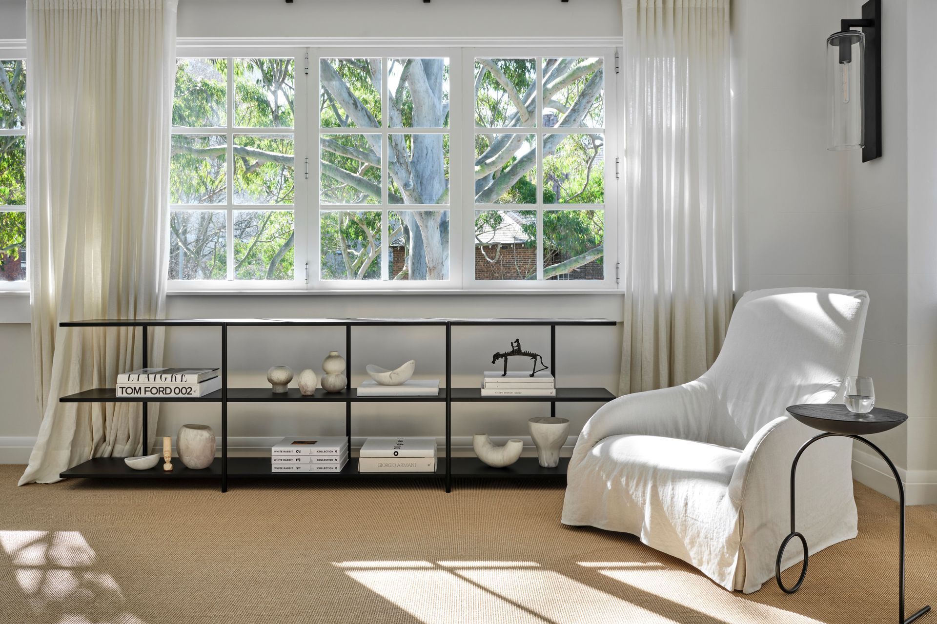 Upstairs, light and textural interiors add a contemporary twist on traditional character.