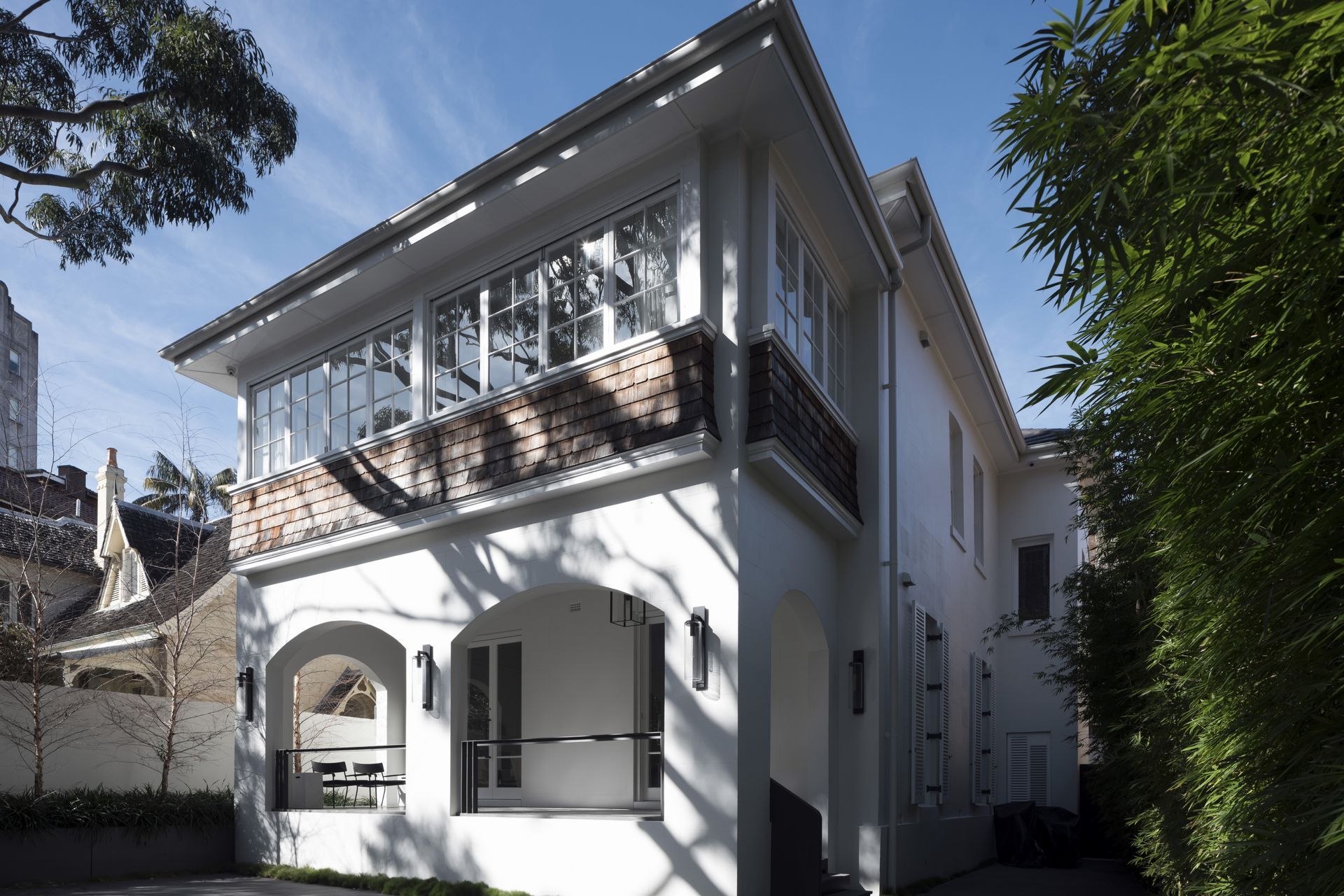 From the street view, the home is revitalised, yet belies the new contemporary interior.