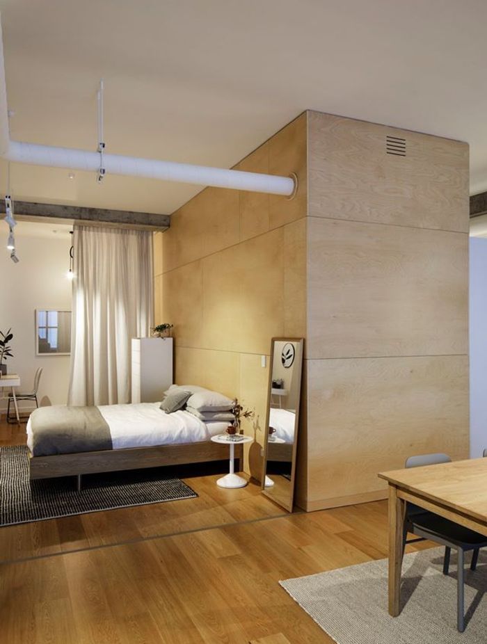 European Oak Engineered Wood in the colours Smokey and Natural were chosen for the apartments, bringing a beautiful warmth to the space.