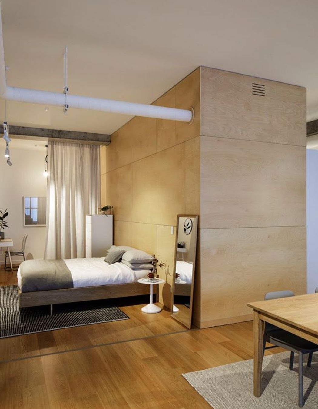 European Oak Engineered Wood in the colours Smokey and Natural were chosen for the apartments, bringing a beautiful warmth to the space.