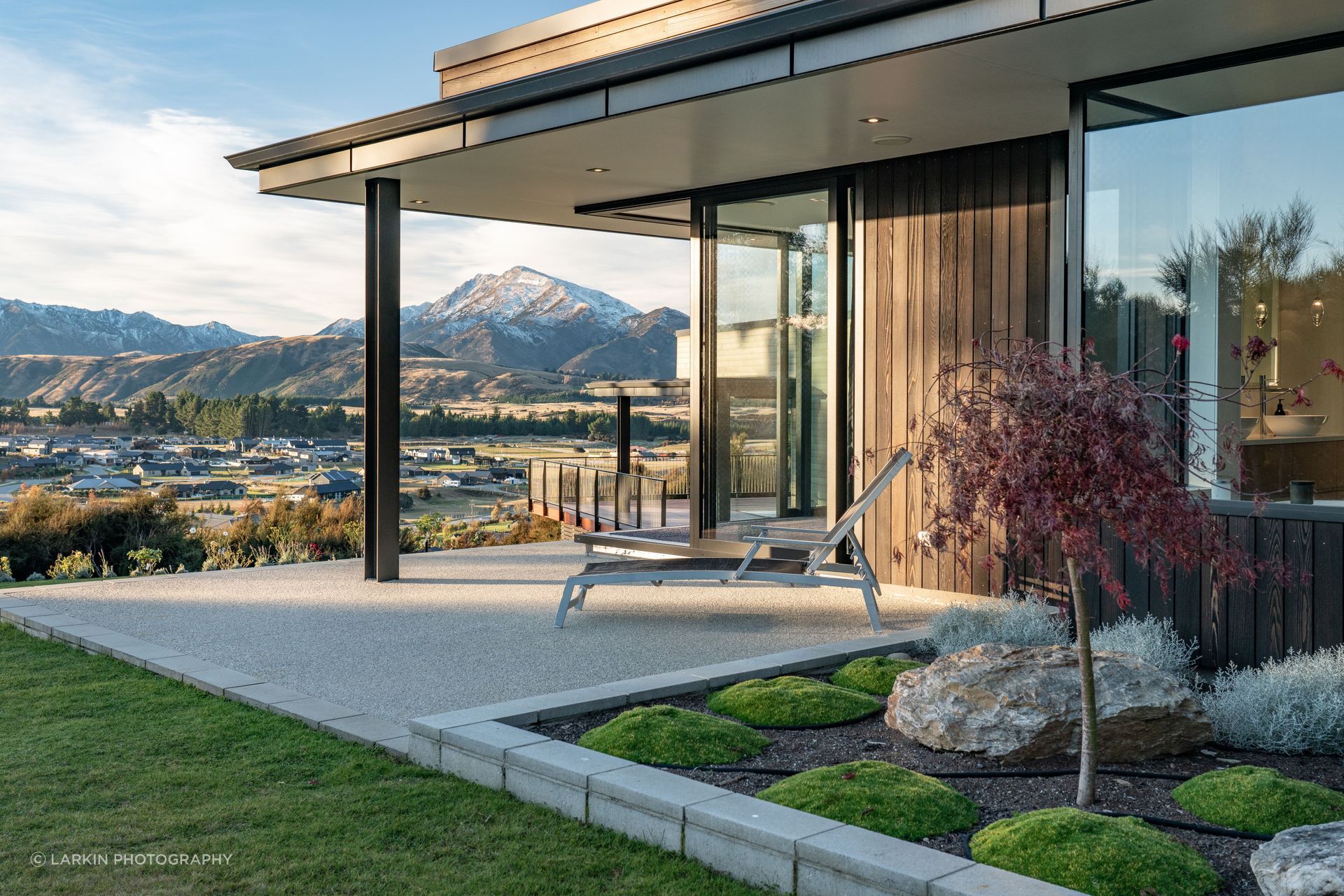 Barry says the clients had experience in horticulture and did a lot of the planting themselves, and they had a lot of input on the interior finishes.
