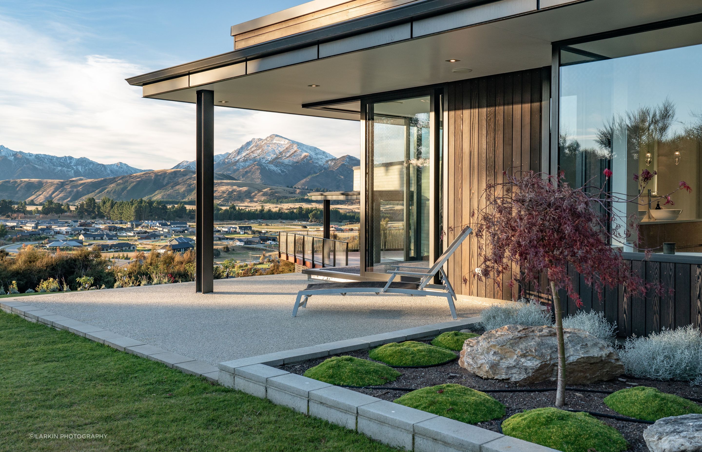 Barry says the clients had experience in horticulture and did a lot of the planting themselves, and they had a lot of input on the interior finishes.