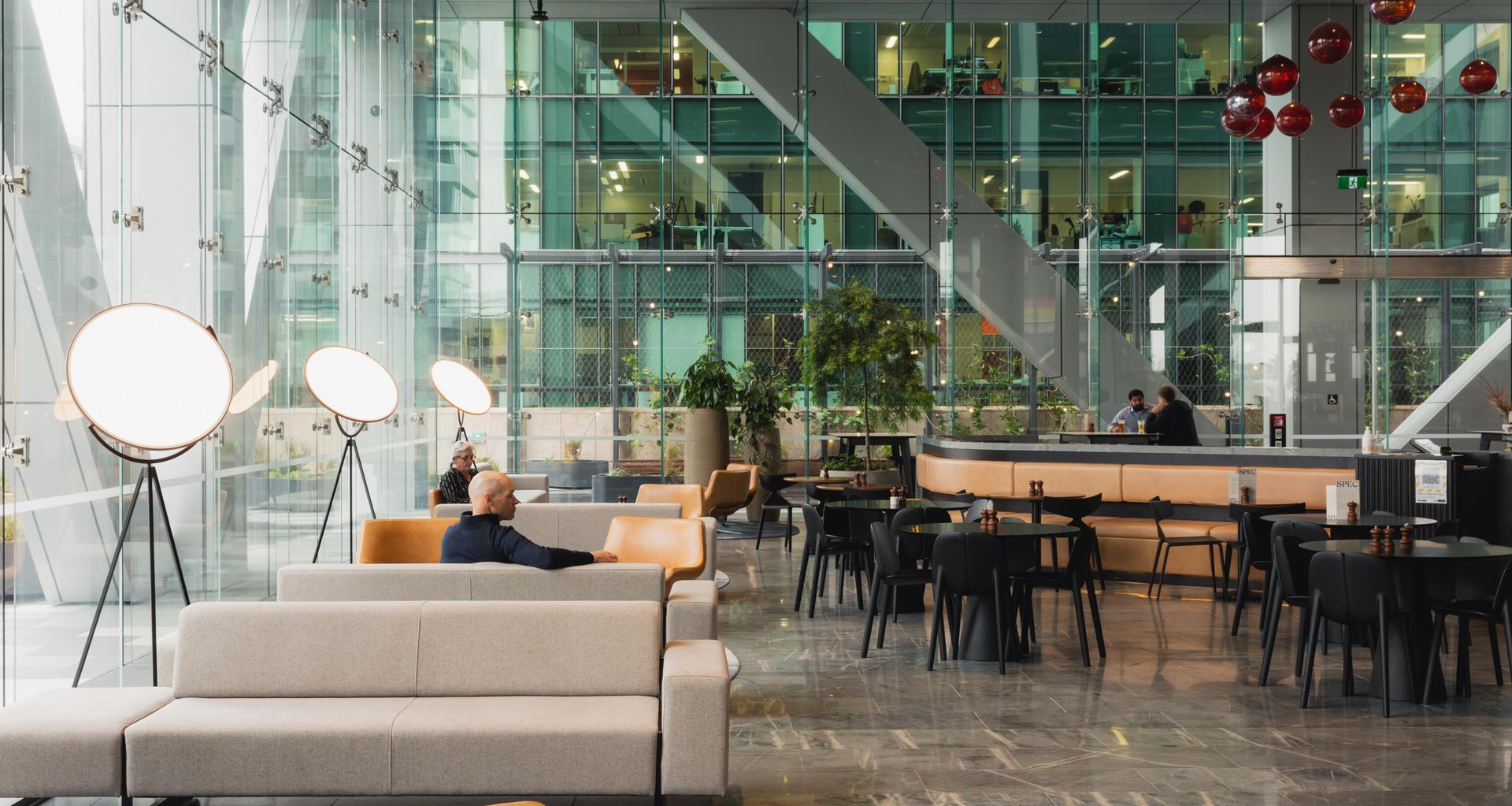 The Sky Lobby at Commercial Bay, with furnishing design by Space Studio.