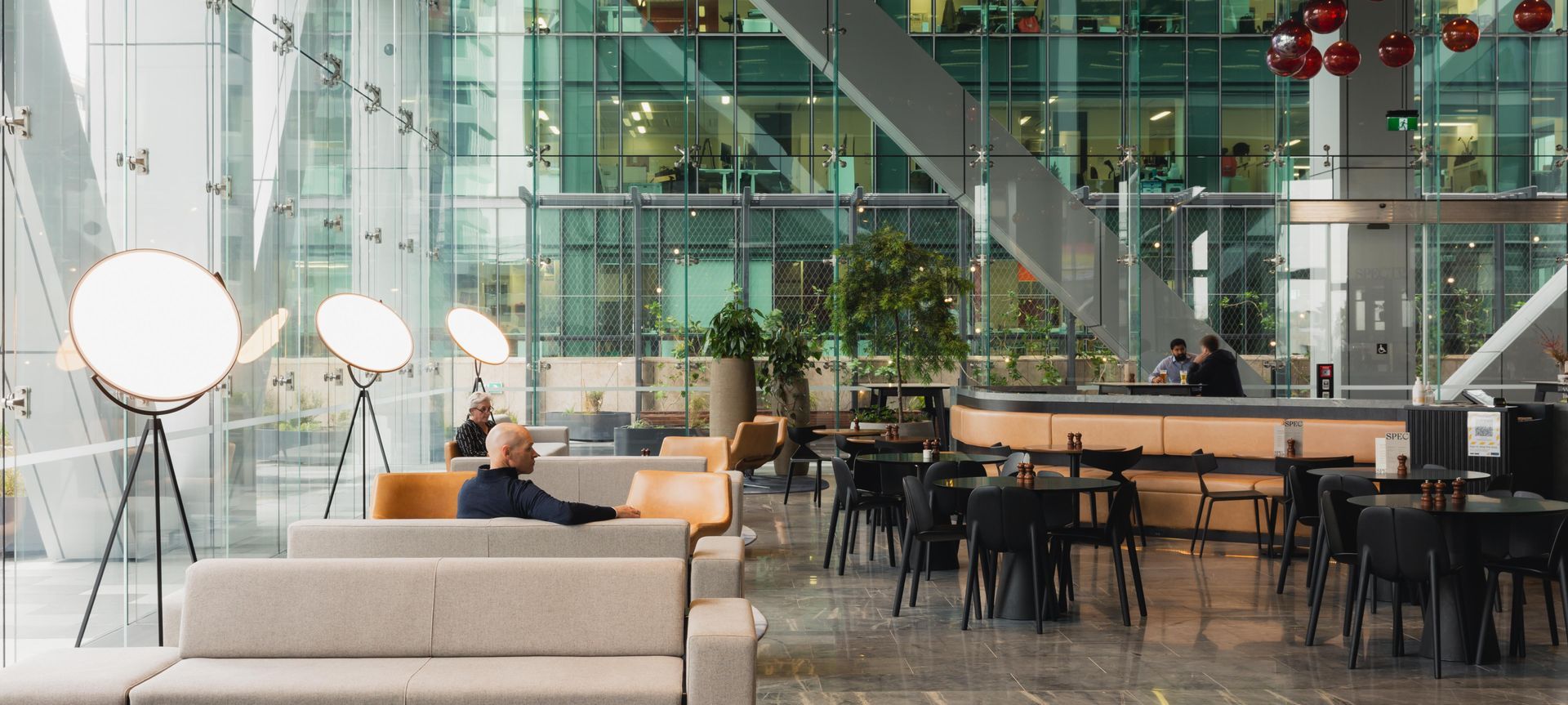 The Sky Lobby at Commercial Bay, with furnishing design by Space Studio.