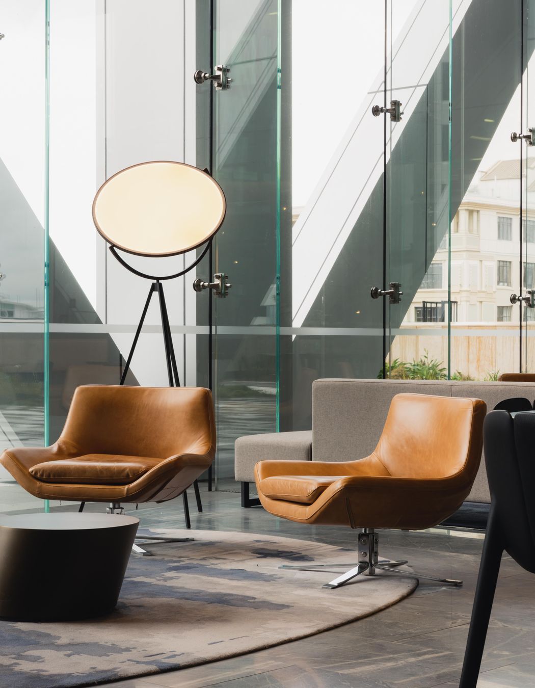 The furnishing design took inspiration from Auckland's undulating topography.