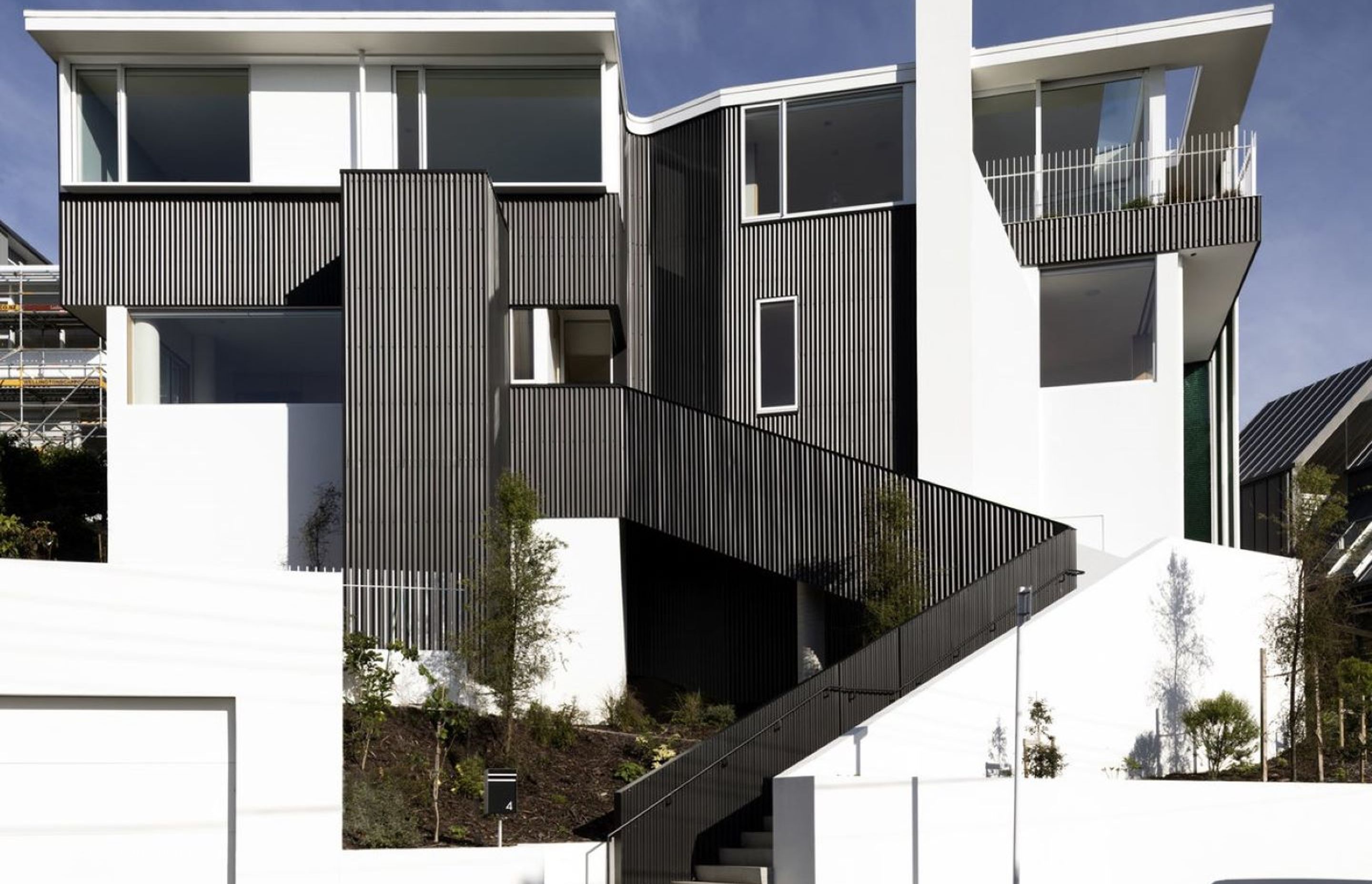 These modern duplex apartments in Wellington are positioned to make the best use of the sun - just one of many passive house principles adopted in the design. Photography: David Straight
