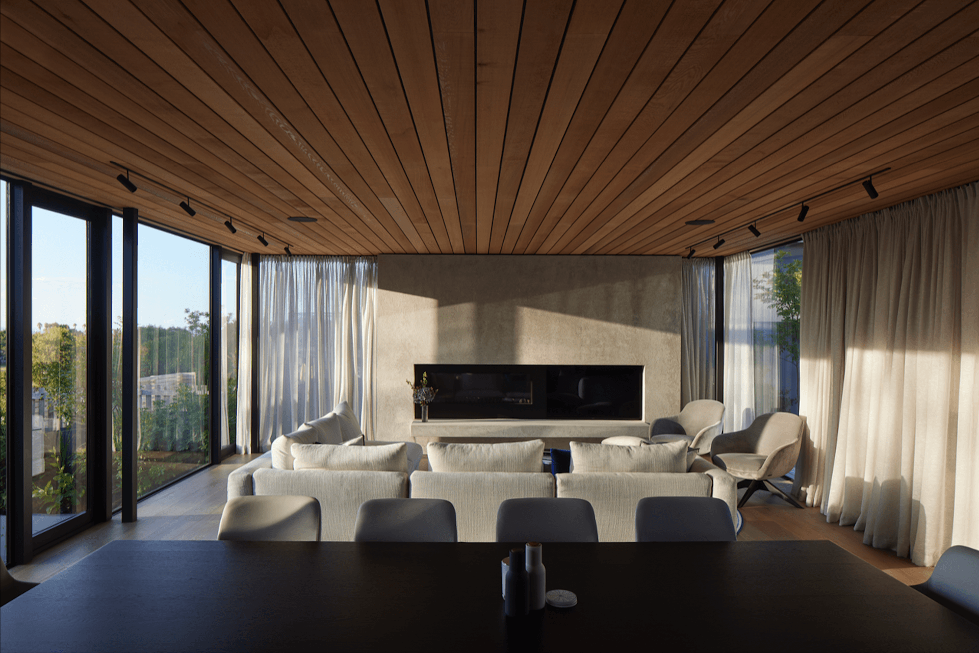 The interior benefits from plenty of natural light.