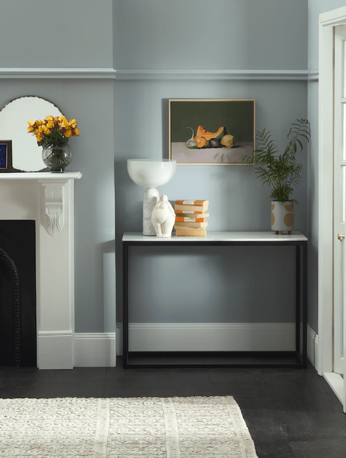 Porter's Newport Blue. Stylist credit: Jackie Brown.