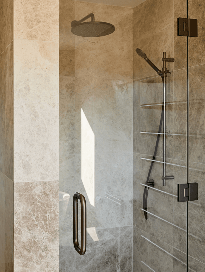 The interior material palette is robust and organic.