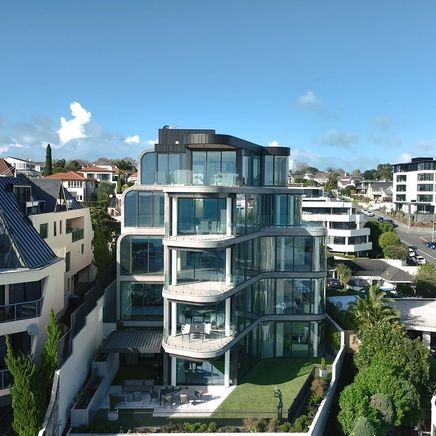 The Auckland apartments using curved glass to exude modern luxury