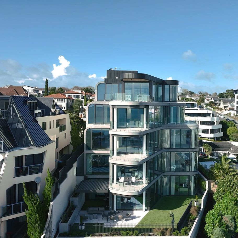 The Auckland apartments using curved glass to exude modern luxury