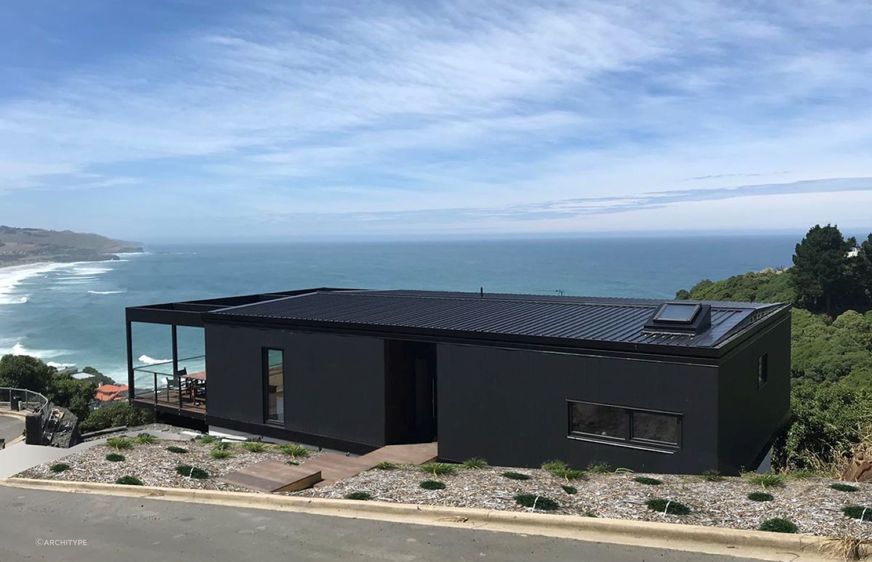A certified passive house with exquisite views over St Clair Beach in Dunedin.