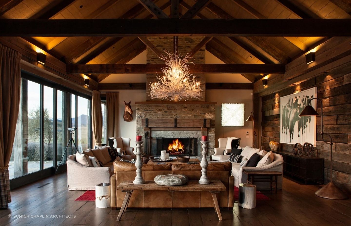 An undeniably luxurious alpine styled interior. | Photography: Simon Devitt