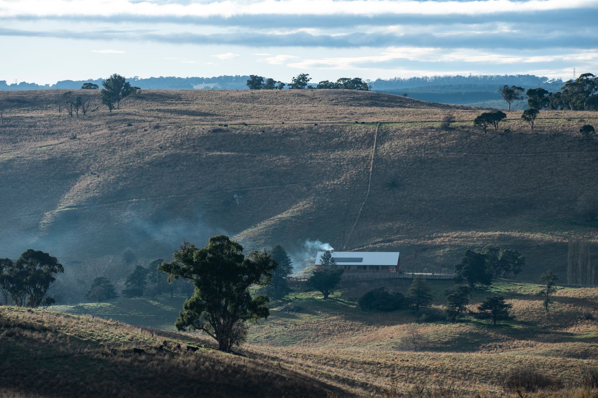 The home is surrounded by rolling hills in the beautiful New South Wales Central Tablelands.
