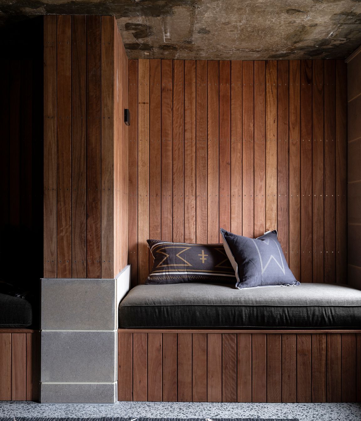 Care has been taken to ensure the grandchildren will also enjoy the space. The bench seats are perfect for them to sit and read, and double as extra beds.
