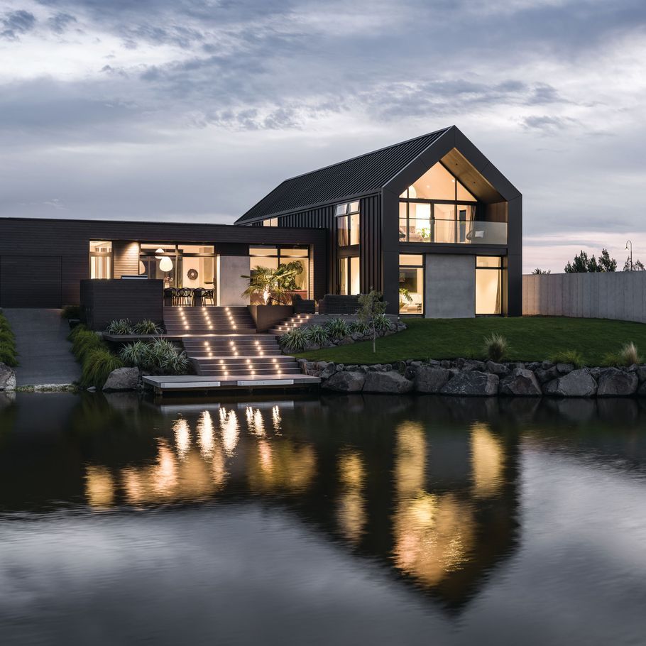 A lakeside Canterbury home cleverly designed for modern family living