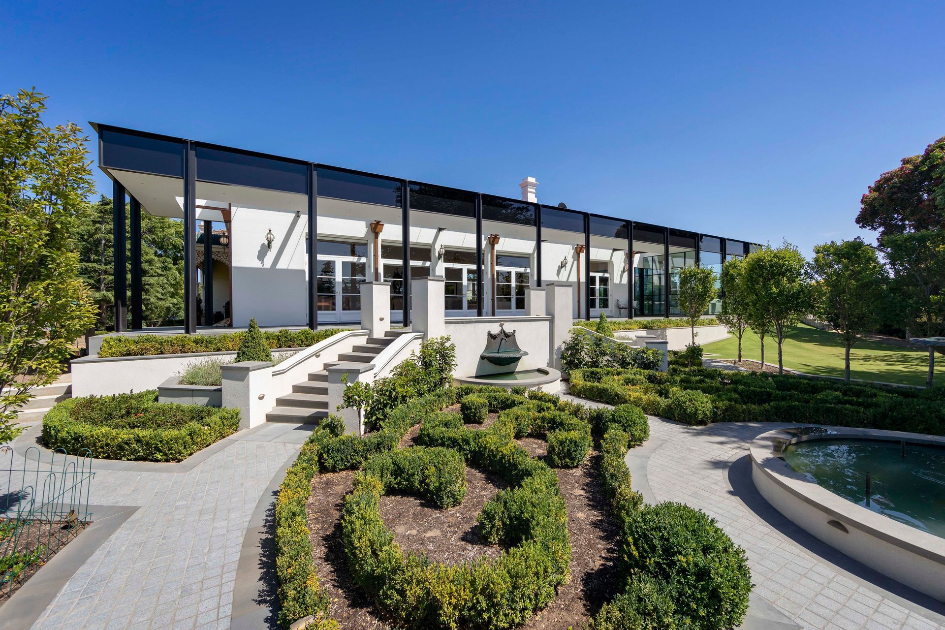 An Italianate garden is found on the eastern side of the residence.