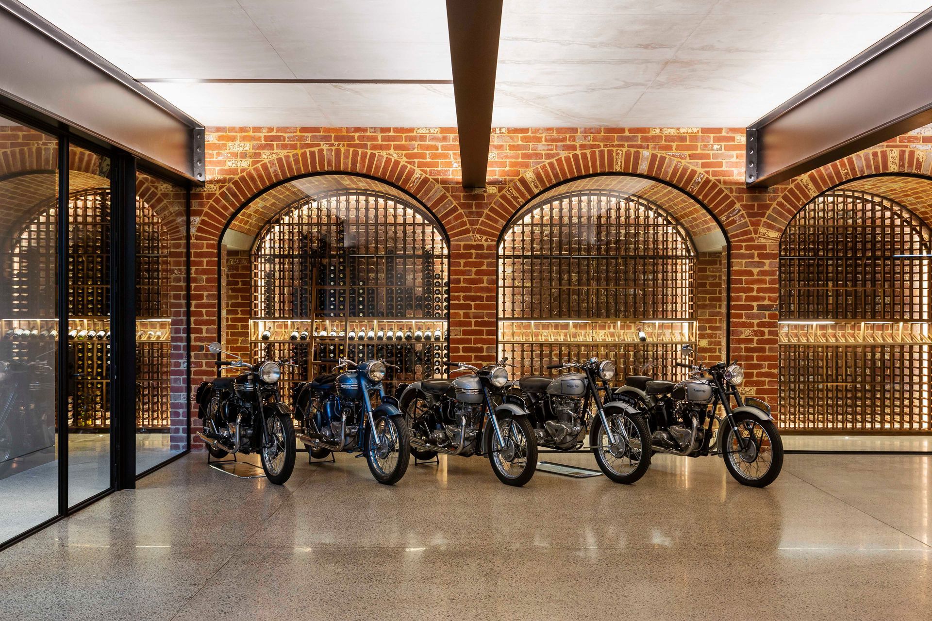 The bricks were salvaged from one of the old racecourses in Melbourne.