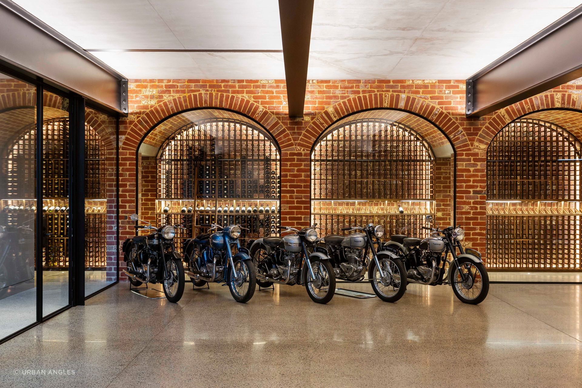 The bricks were salvaged from one of the old racecourses in Melbourne.