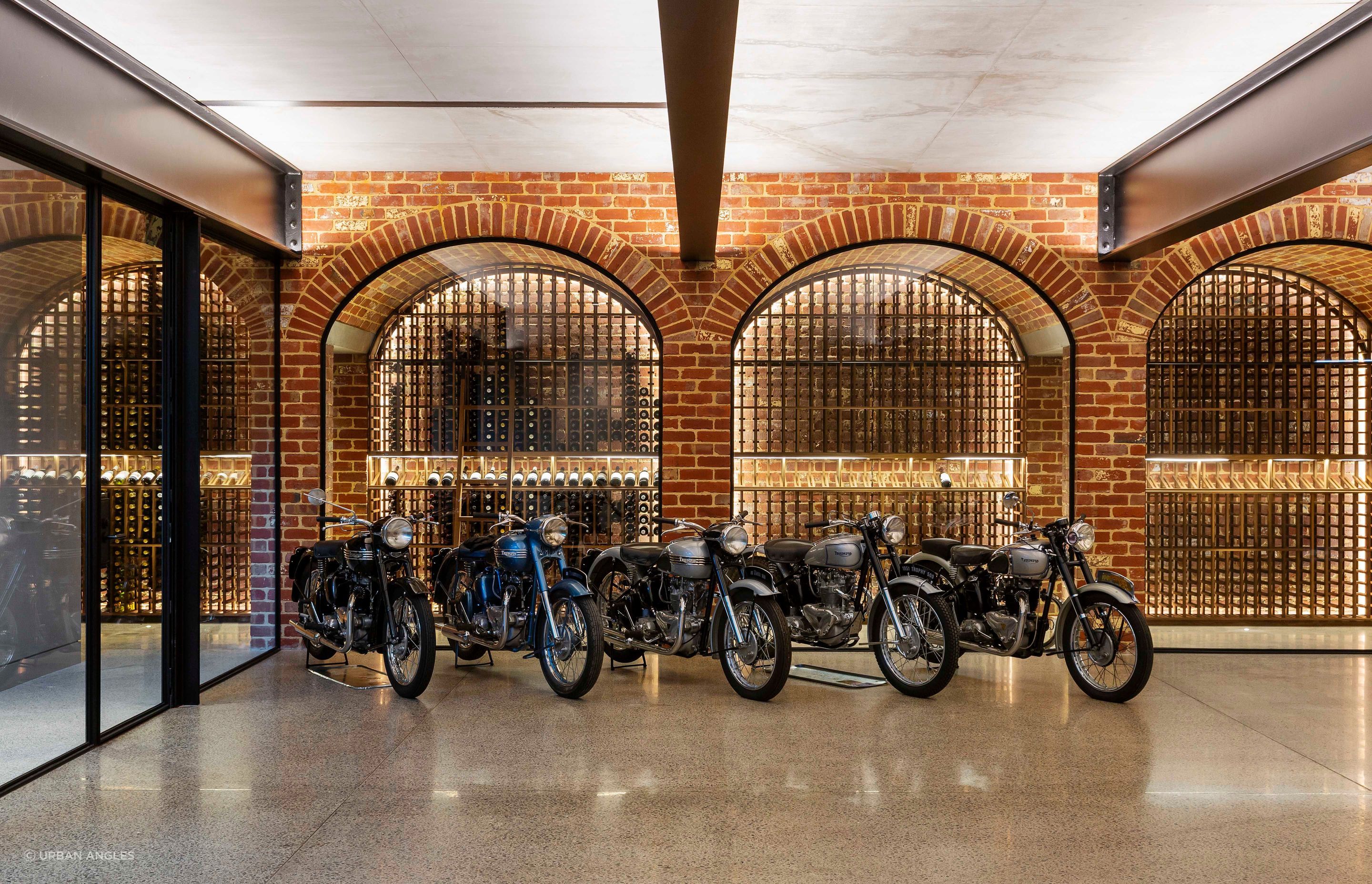 The bricks were salvaged from one of the old racecourses in Melbourne.