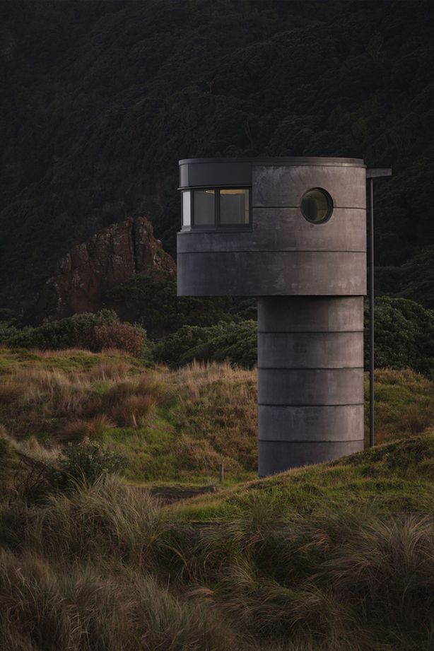 Te Pae's dark, mottled concrete sits beautifully within the wider landscape.