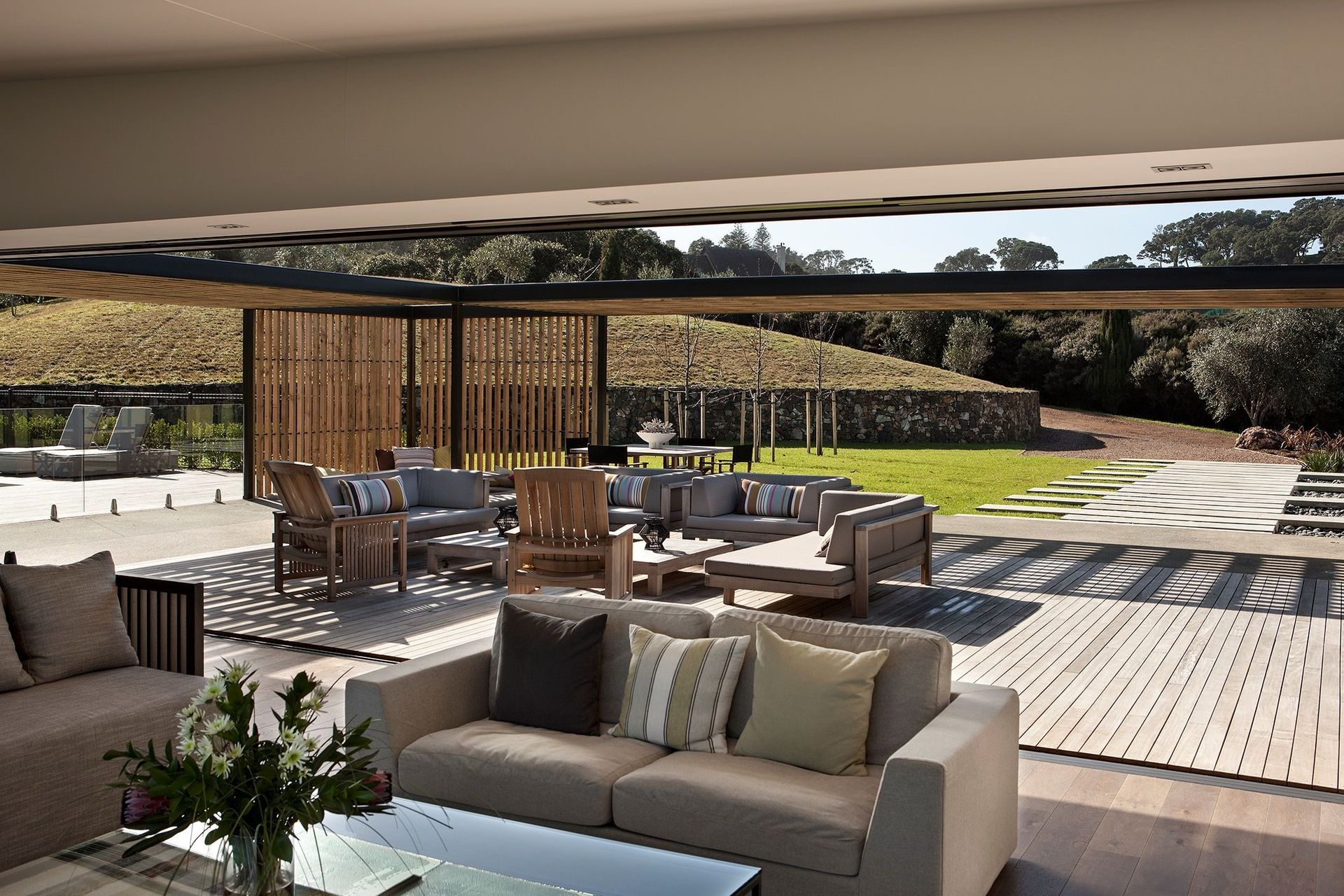 A generous outdoor living space makes this holiday home an idyllic summer retreat.