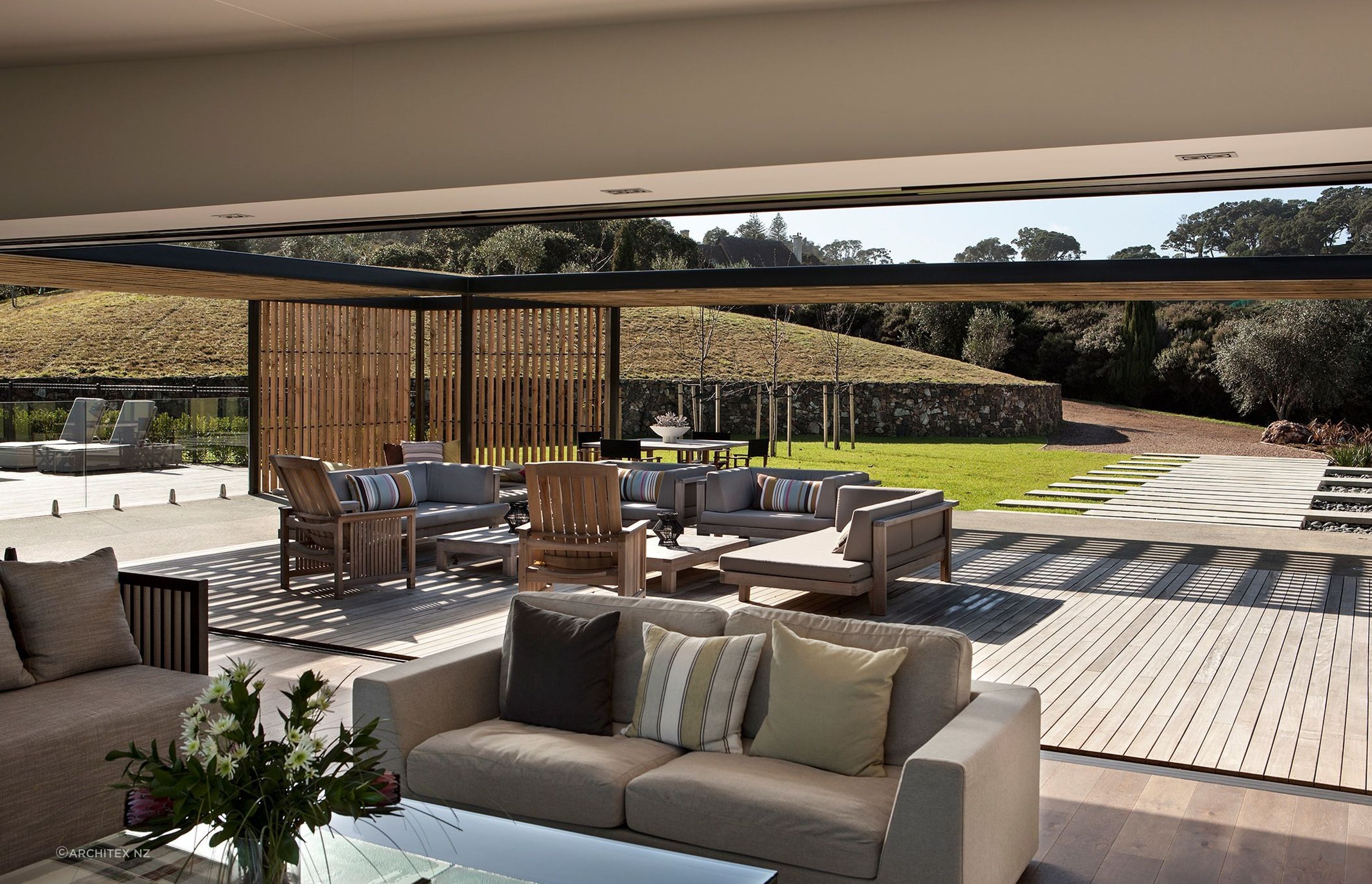 A generous outdoor living space makes this holiday home an idyllic summer retreat.