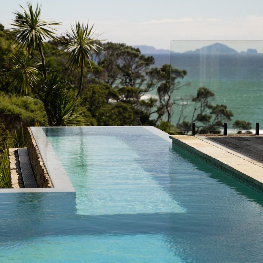 Step behind the scenes of the award-winning pool floating above the Tutukaka Coast