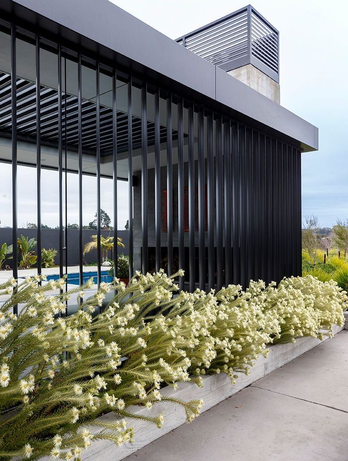 Louvres were installed throughout to help combat strong winds.