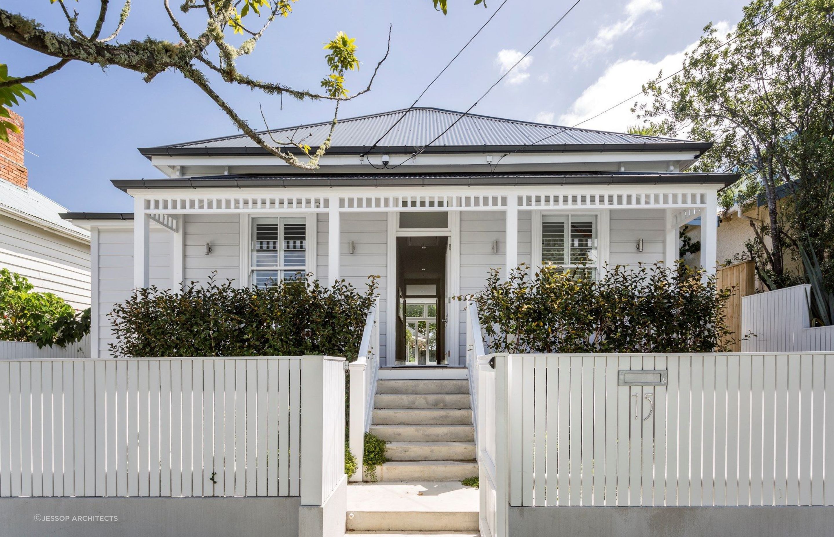 A classic square-fronted villa on Wilton Street received a new rear extension as part of its modern renovation.