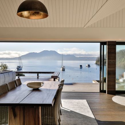 This bespoke lakeside home showcases expert craftsmanship