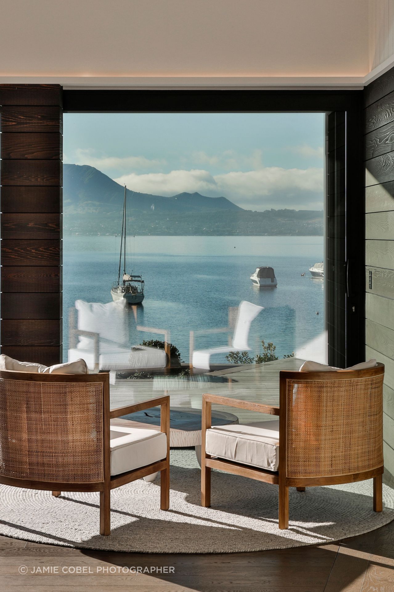 Throughout the home, spaces that invite residents and guests to sit down and enjoy the view have been thoughtfully included.