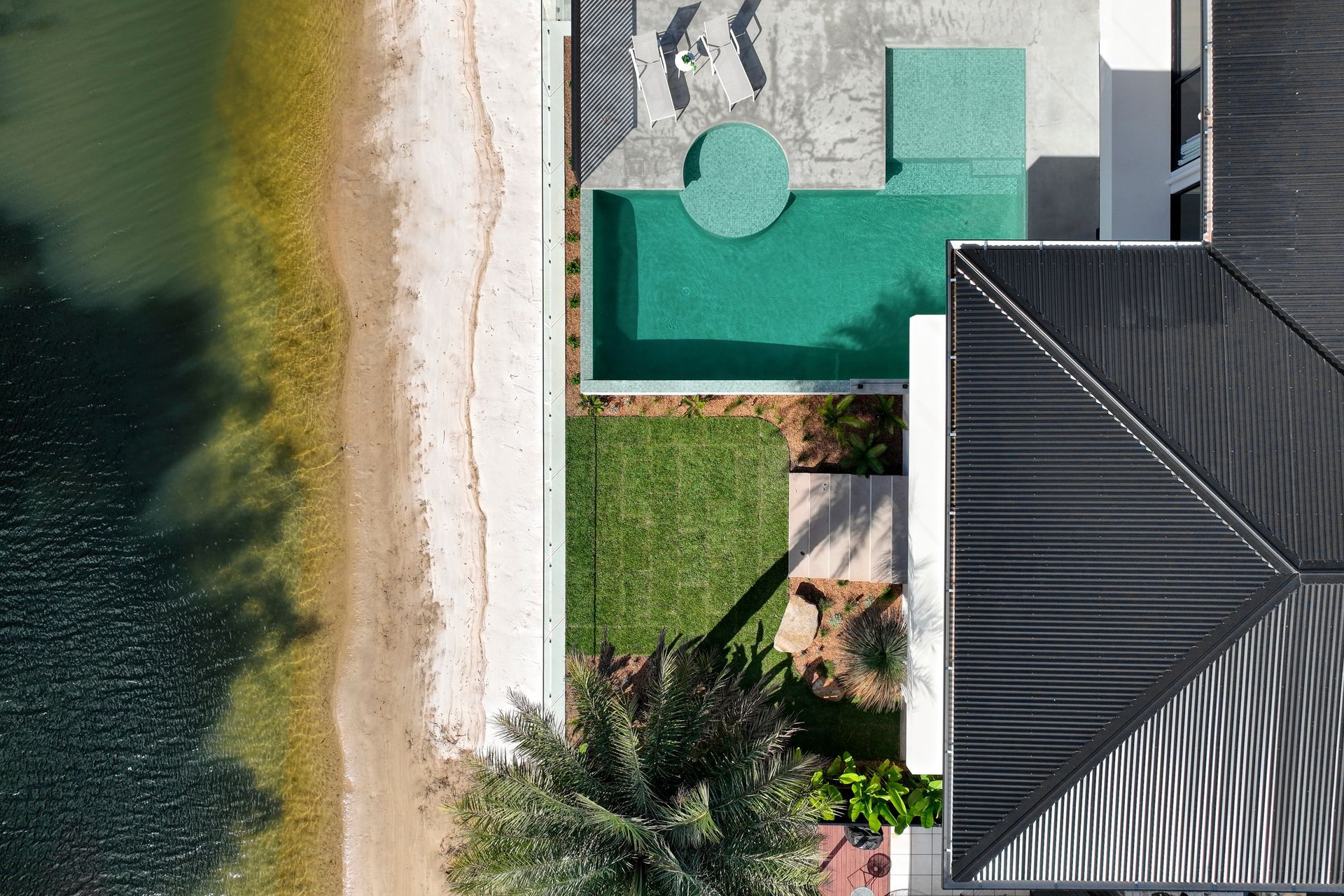 The new build sits on a block just shy of 600sqm.