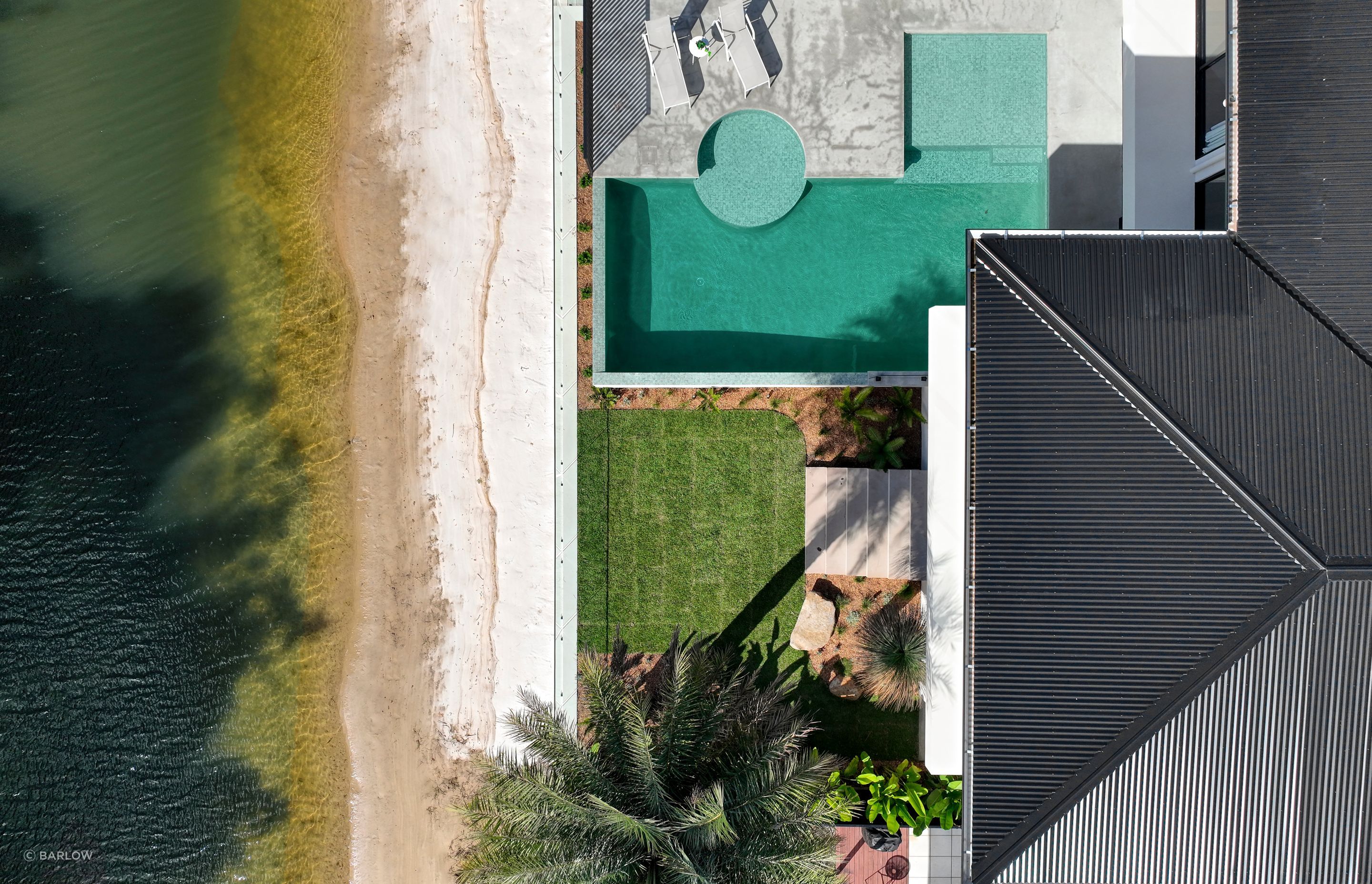 The new build sits on a block just shy of 600sqm.