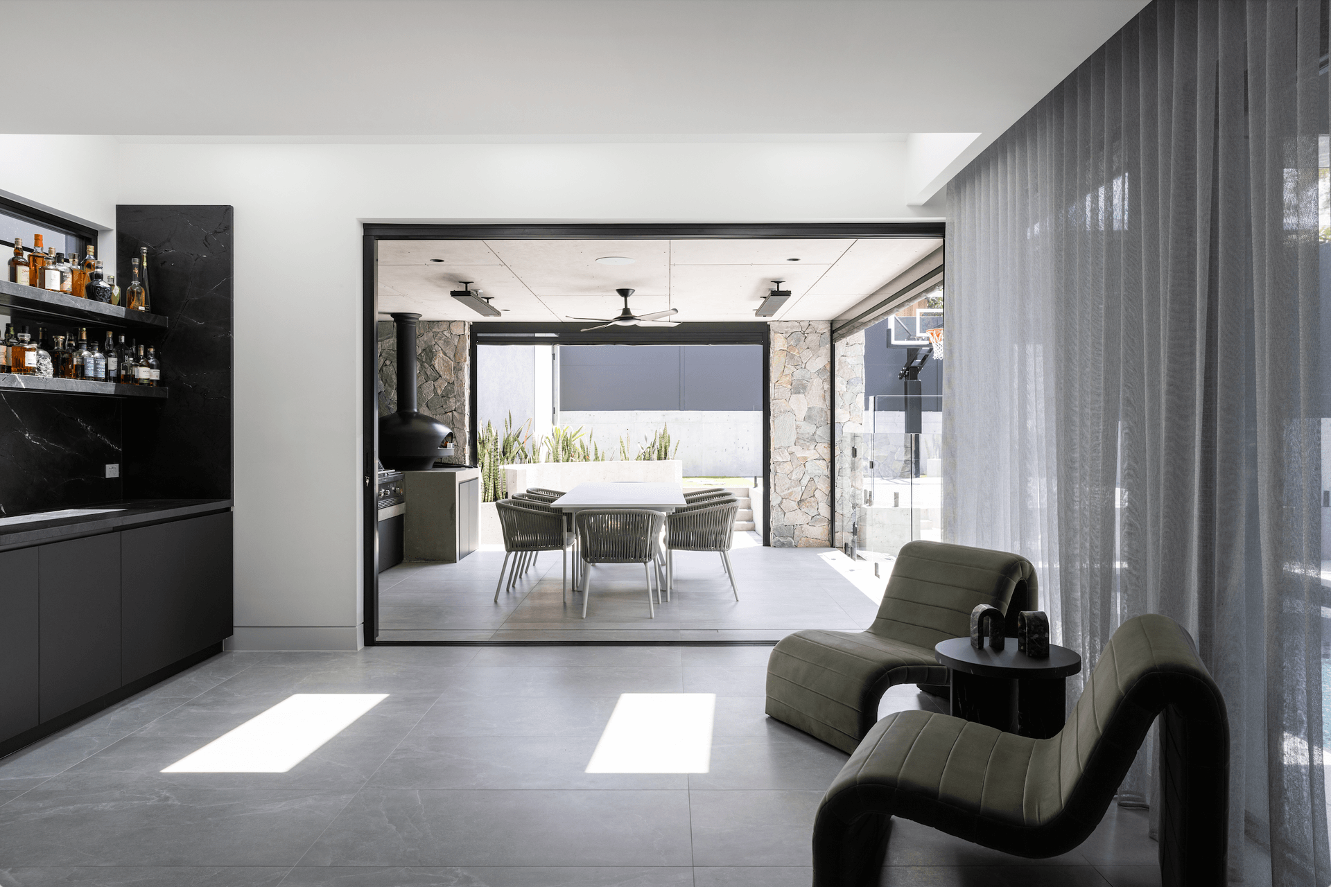 Indoor-outdoor living was another important part of the project.