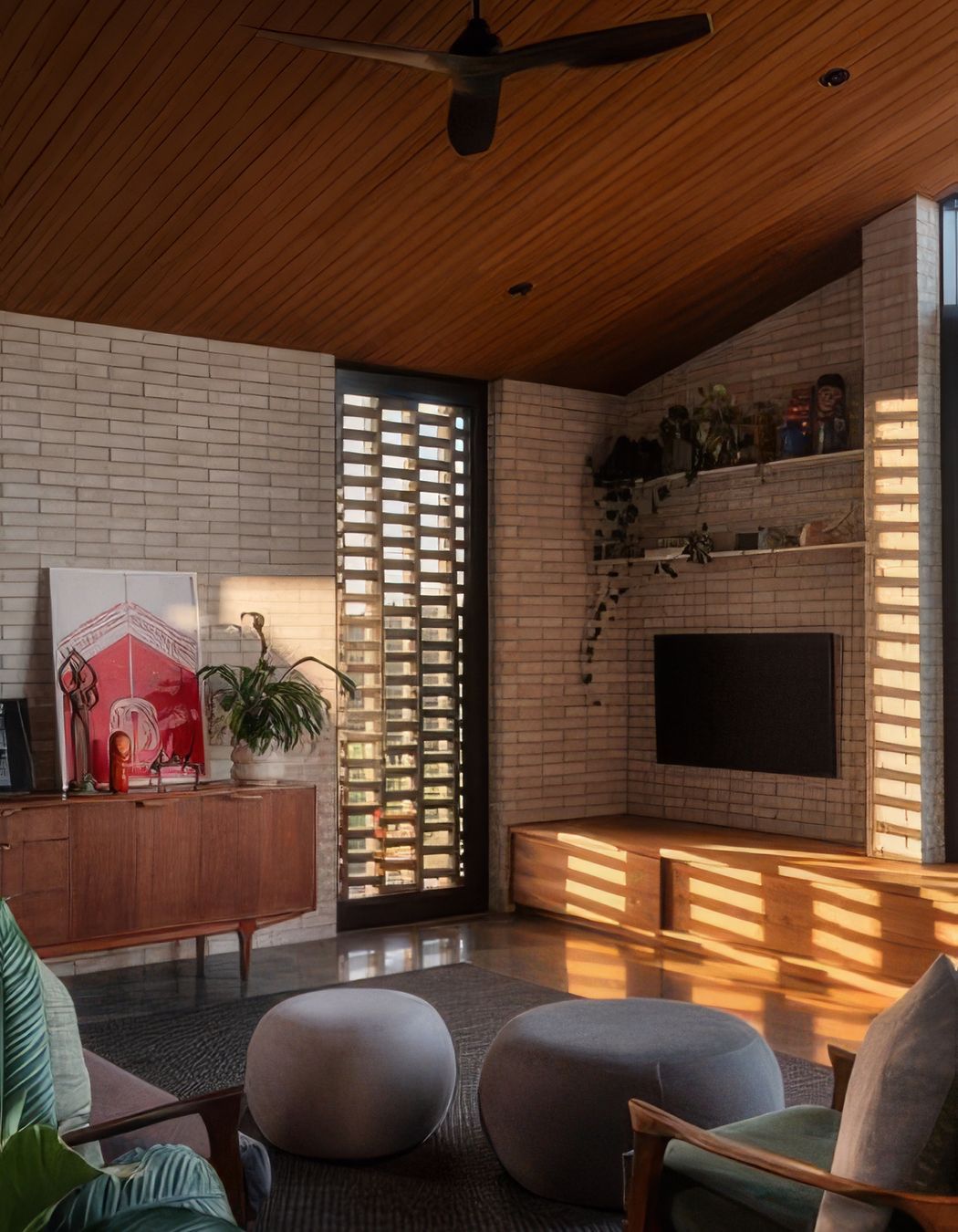 Felicity’s design references mid-century elements with a modern sensibility, creating spaces that feel timeless and classic.