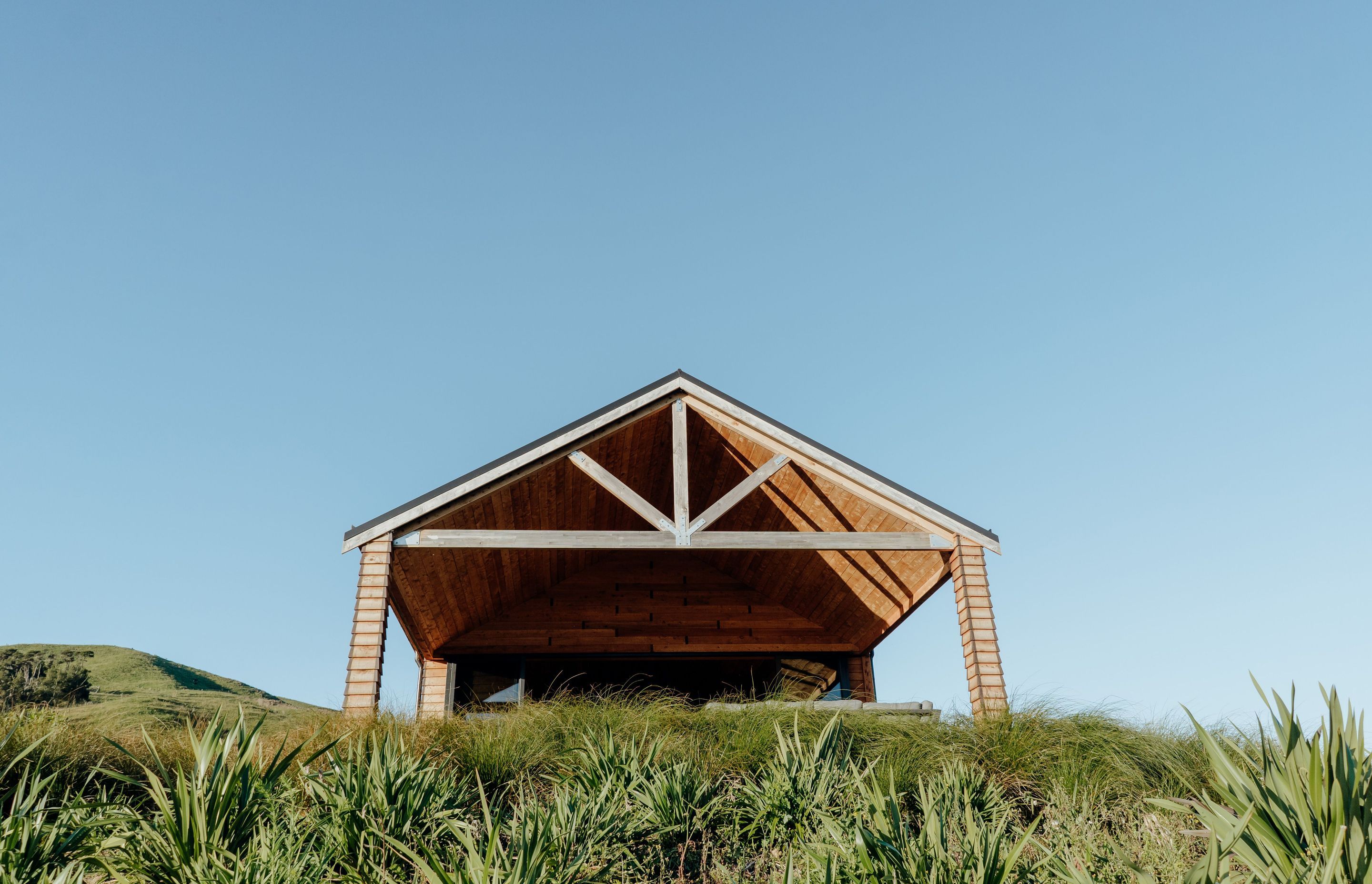 A sprawling home in the hills with a standout façade