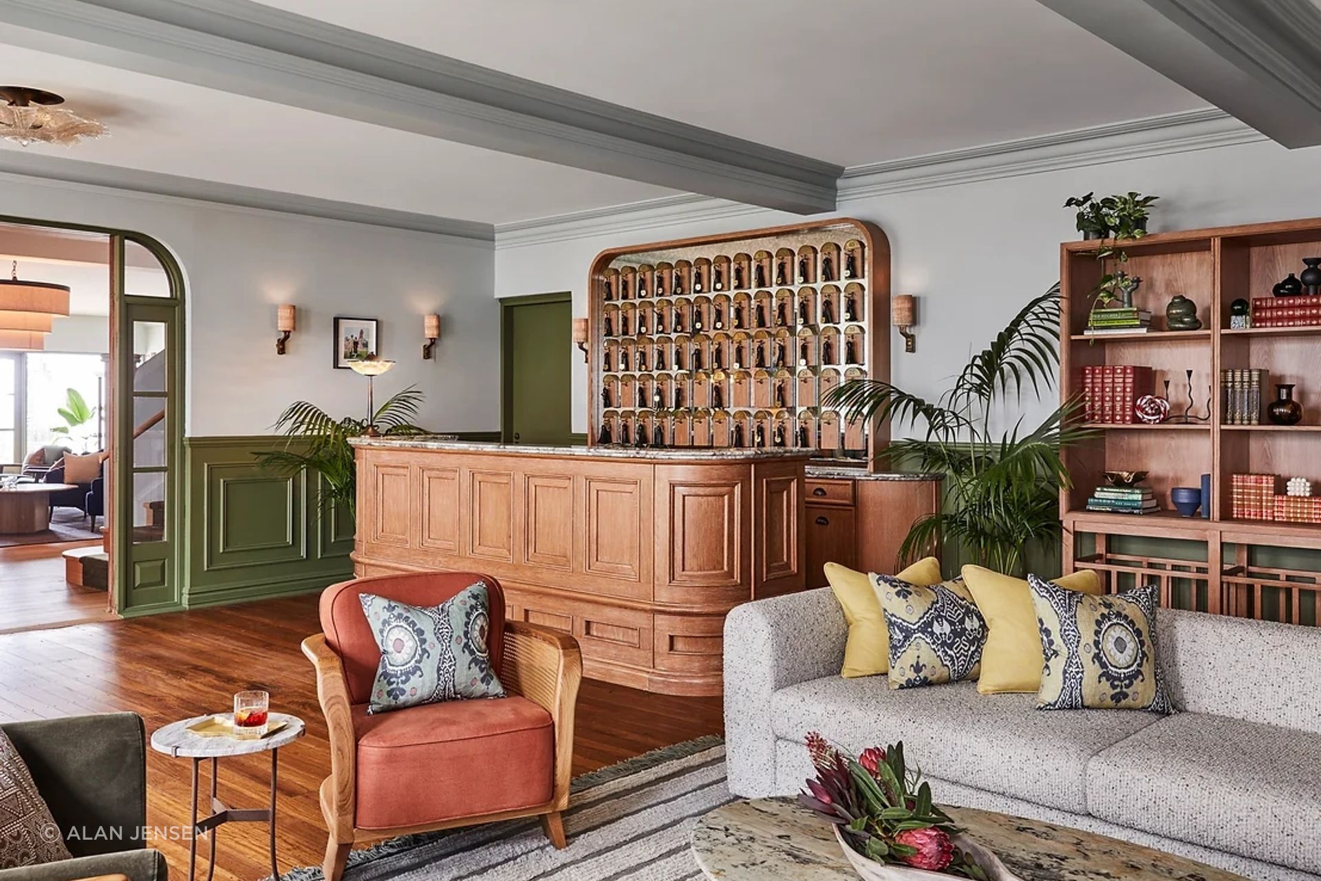 The convivial reception area at Osborn House, Bundanoon.