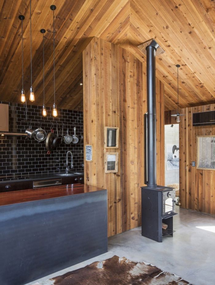 Woodburning fireplaces provide sustainable heat to the home.