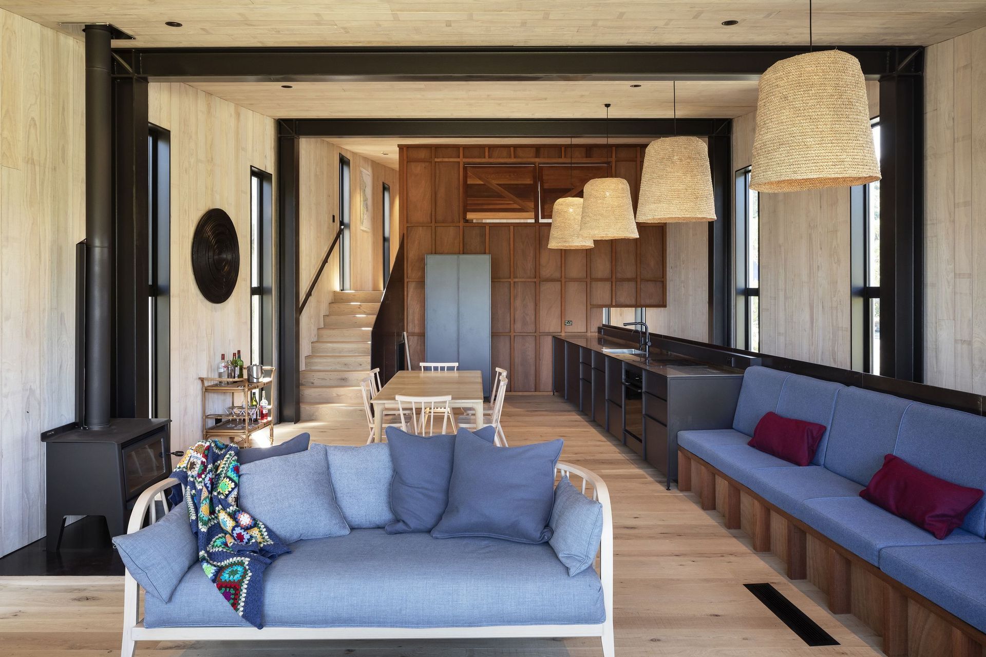 The house remains a consistent width throughout, maintaining its rectangular form.