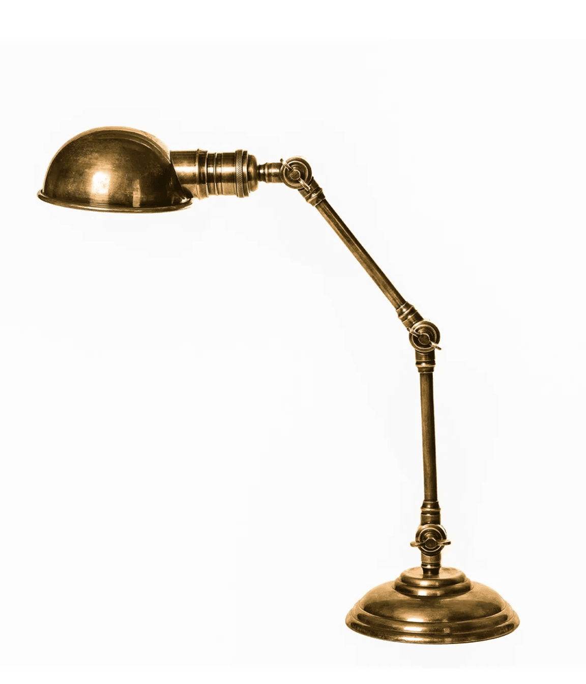 Stamford desk lamp in antique brass by Florabelle Living