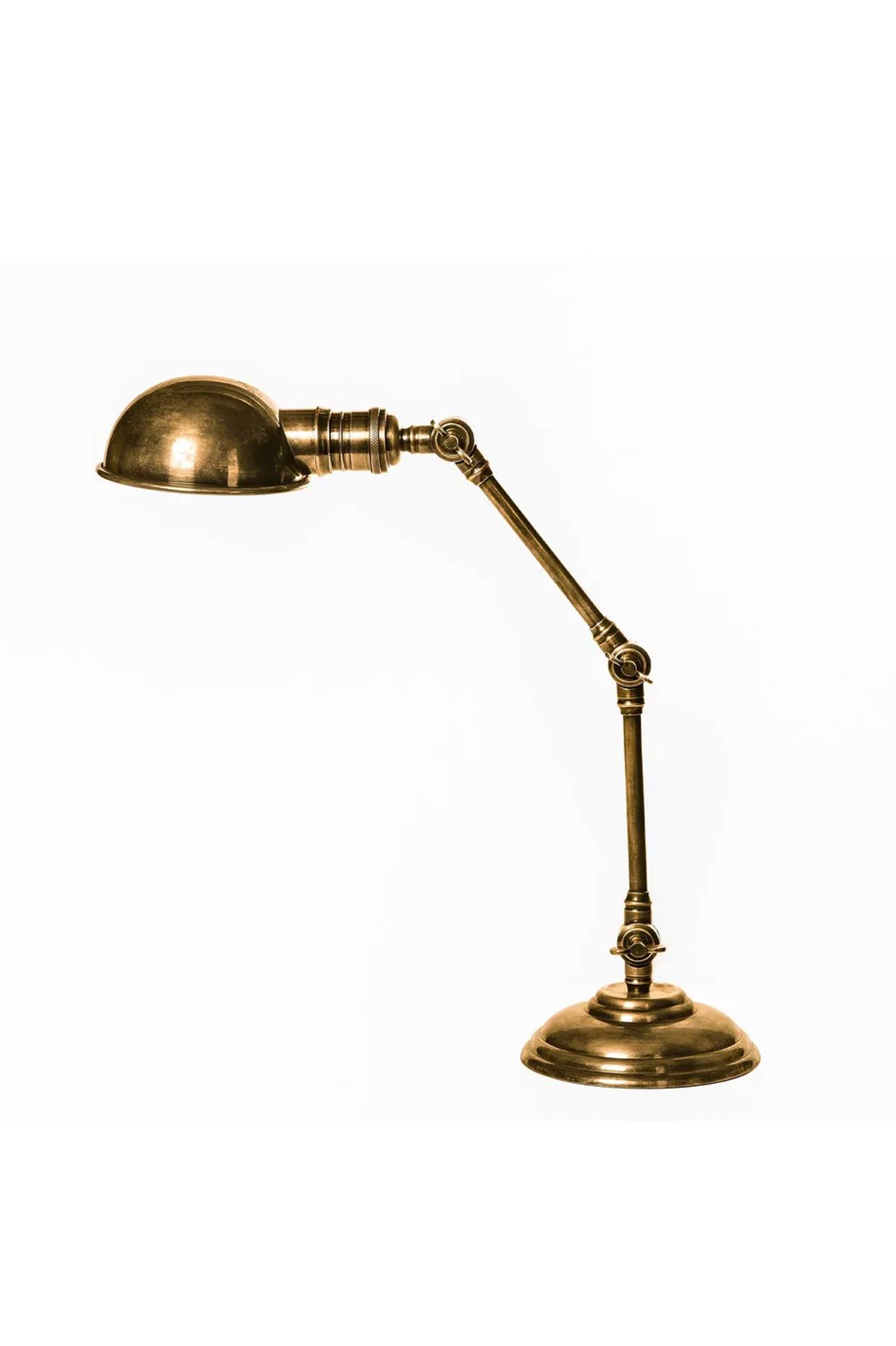 Stamford desk lamp in antique brass by Florabelle Living