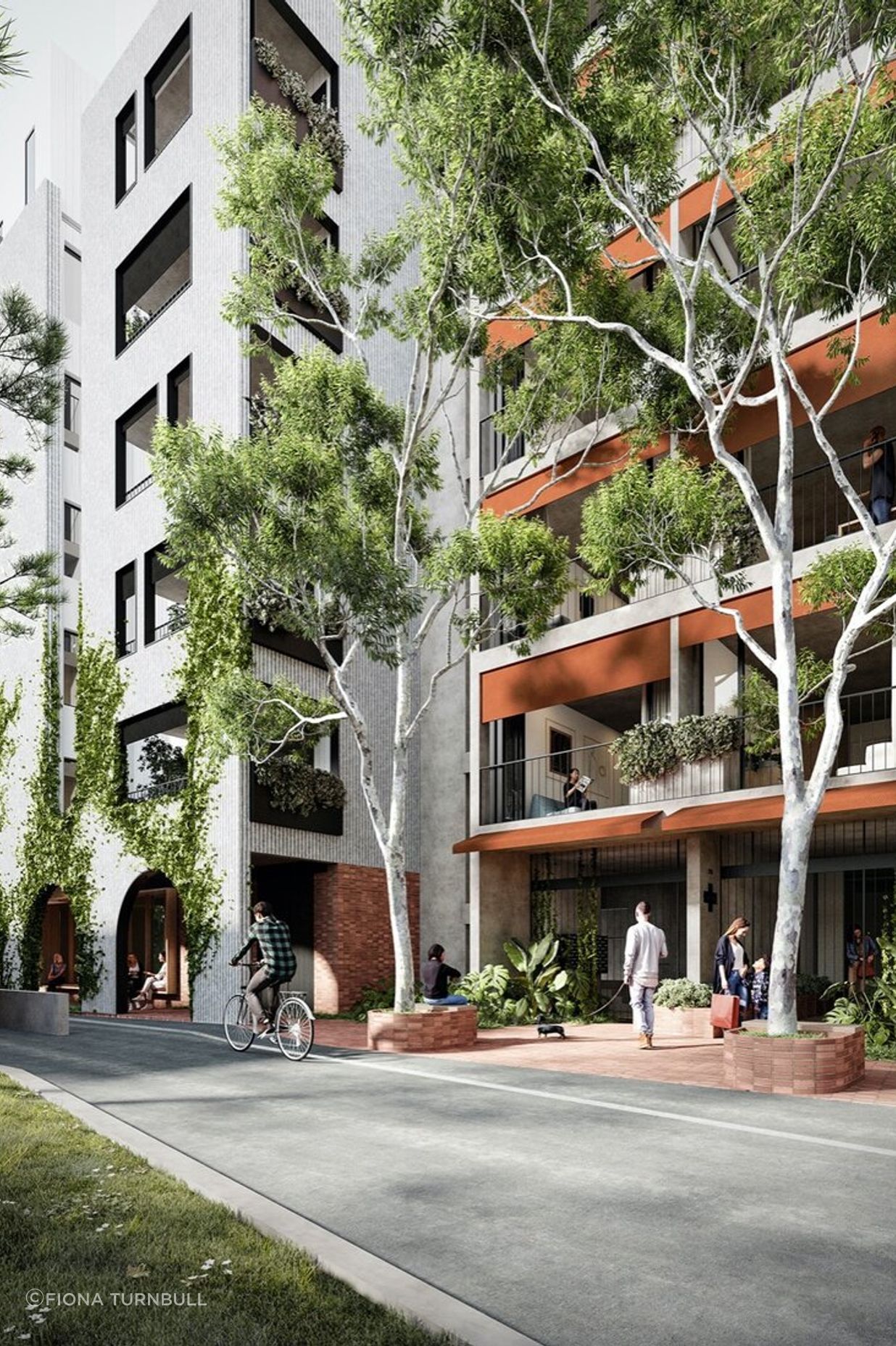 The multi-residential building comprises two adjoining apartment buildings with a total of 54 apartments.