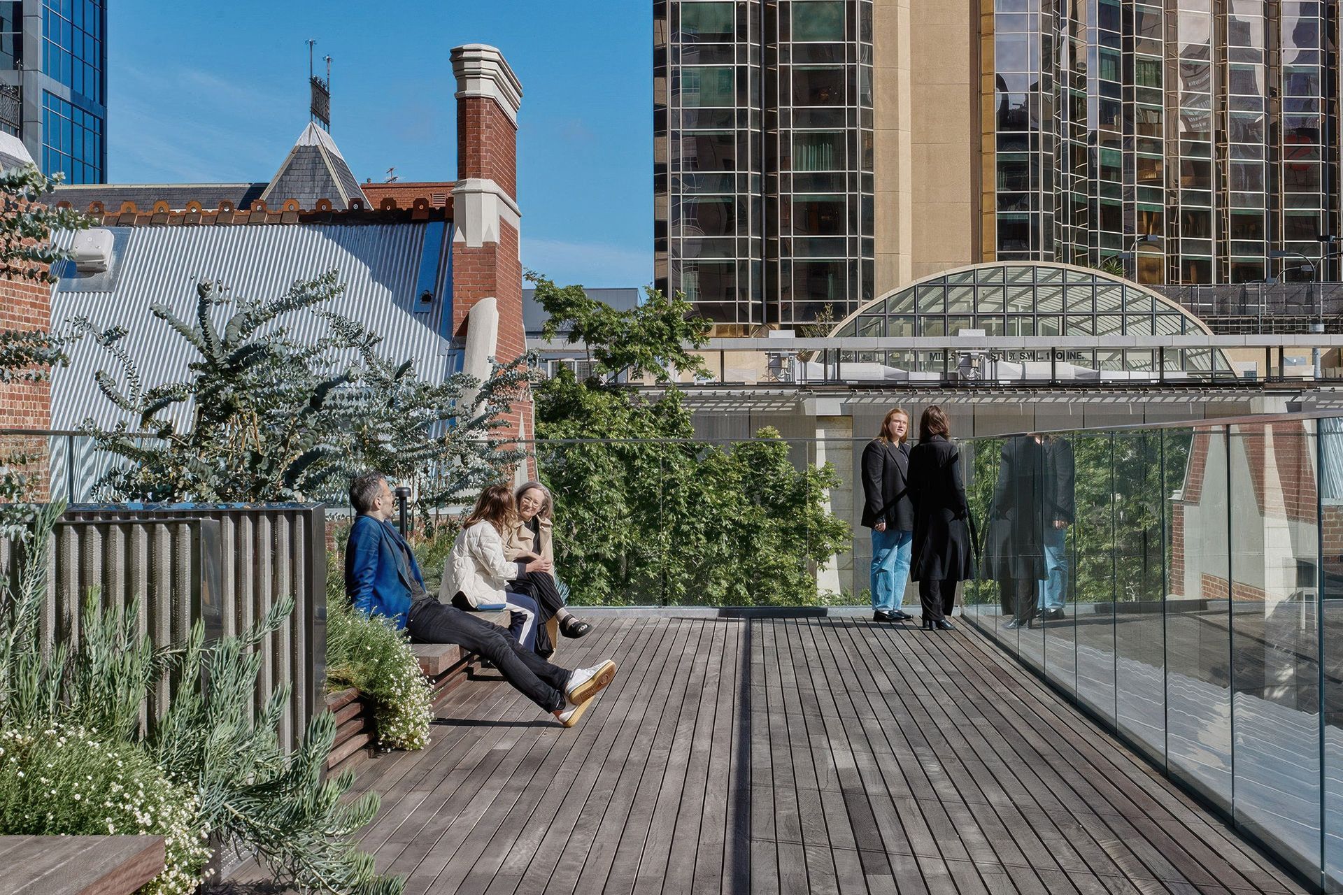 The rooftop's urban garden is a place to take a breather amongst nature in the middle of the city.