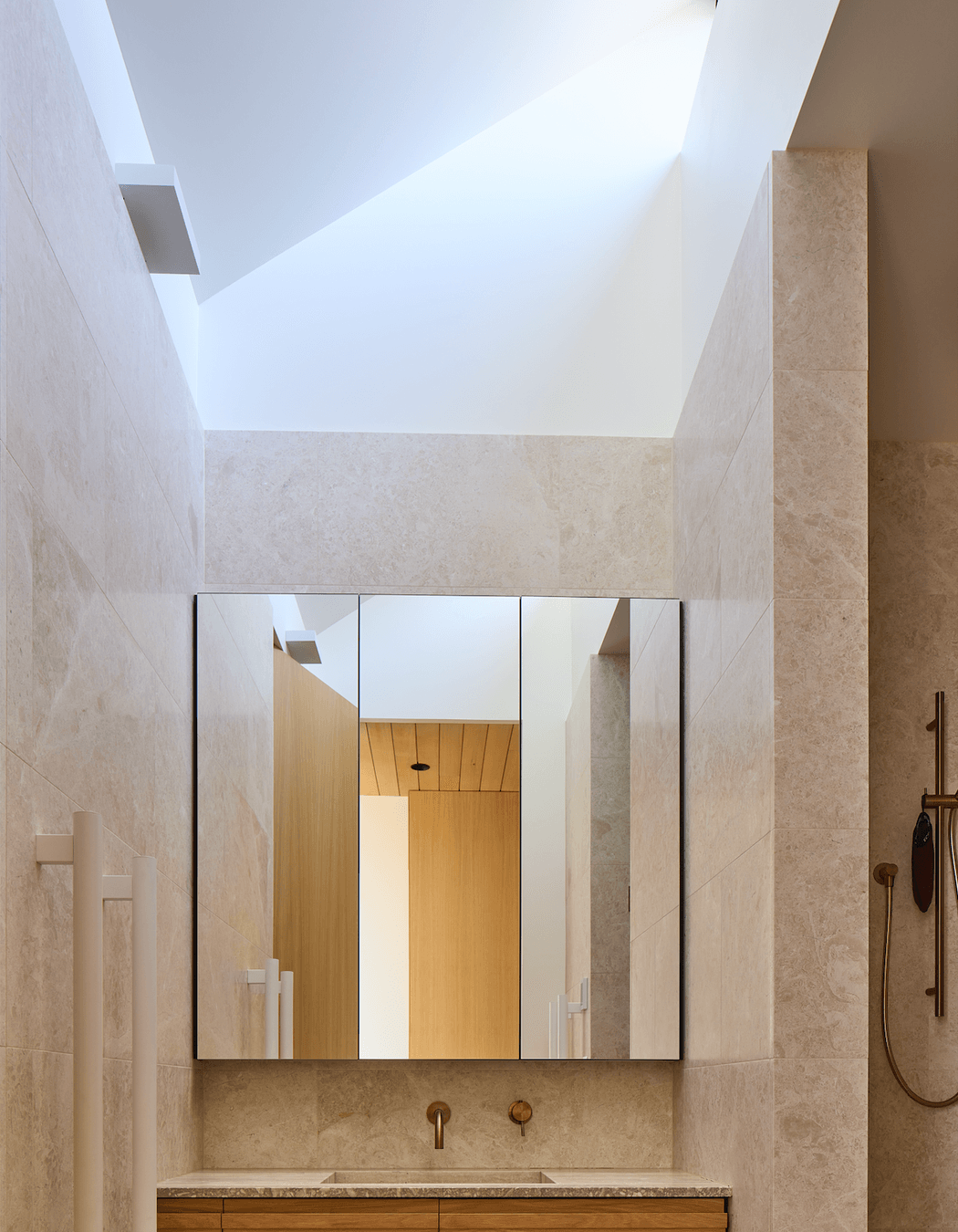 The neutral colour scheme continues throughout the home.